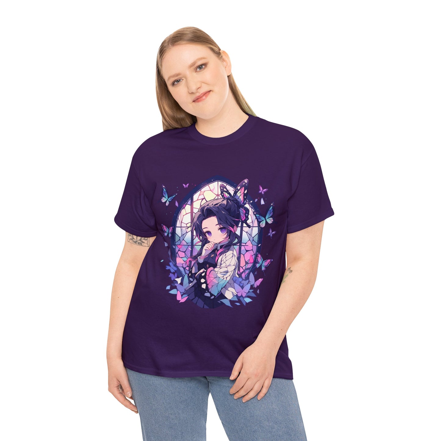 Demon Slayer - Stained Glass Shinobu Kocho Series Unisex Heavy Cotton Tee