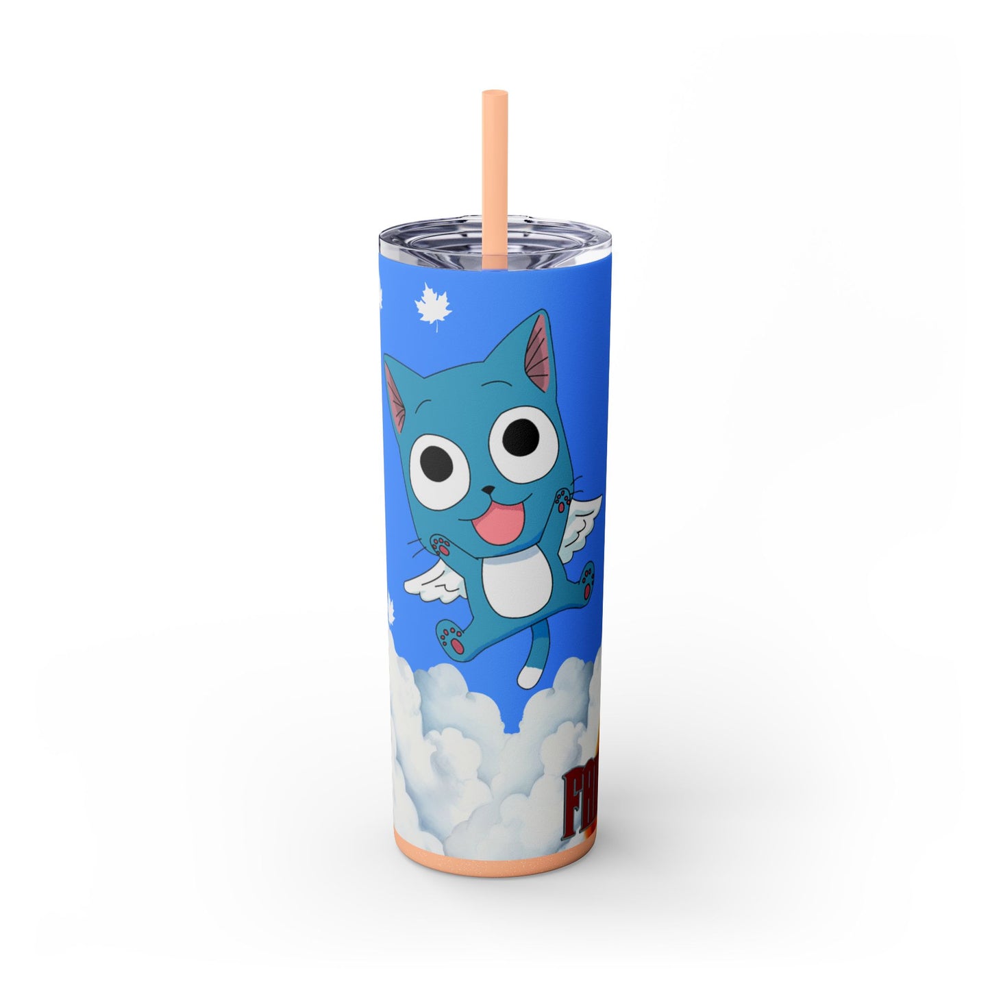 Fairy Tail - Happy As Can Be Skinny Tumbler with Straw, 20oz