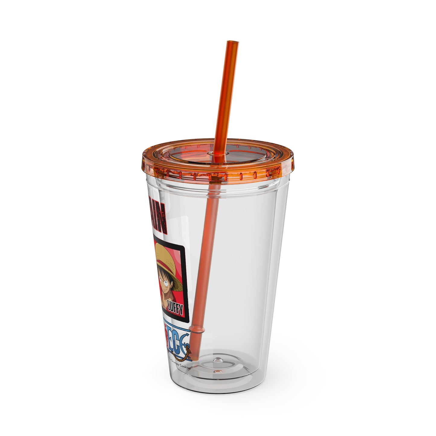 One Piece - Captain Luffy Sunsplash Tumbler with Straw, 16oz
