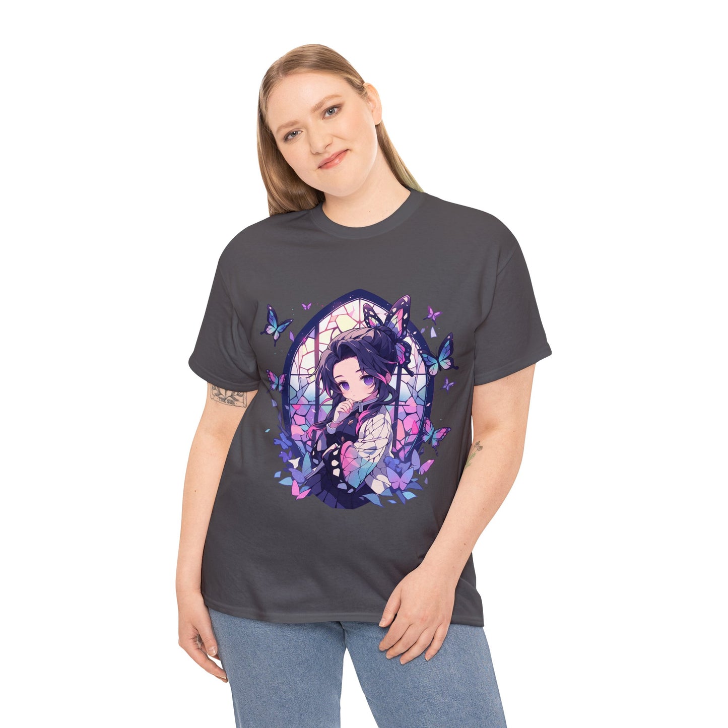 Demon Slayer - Stained Glass Shinobu Kocho Series Unisex Heavy Cotton Tee