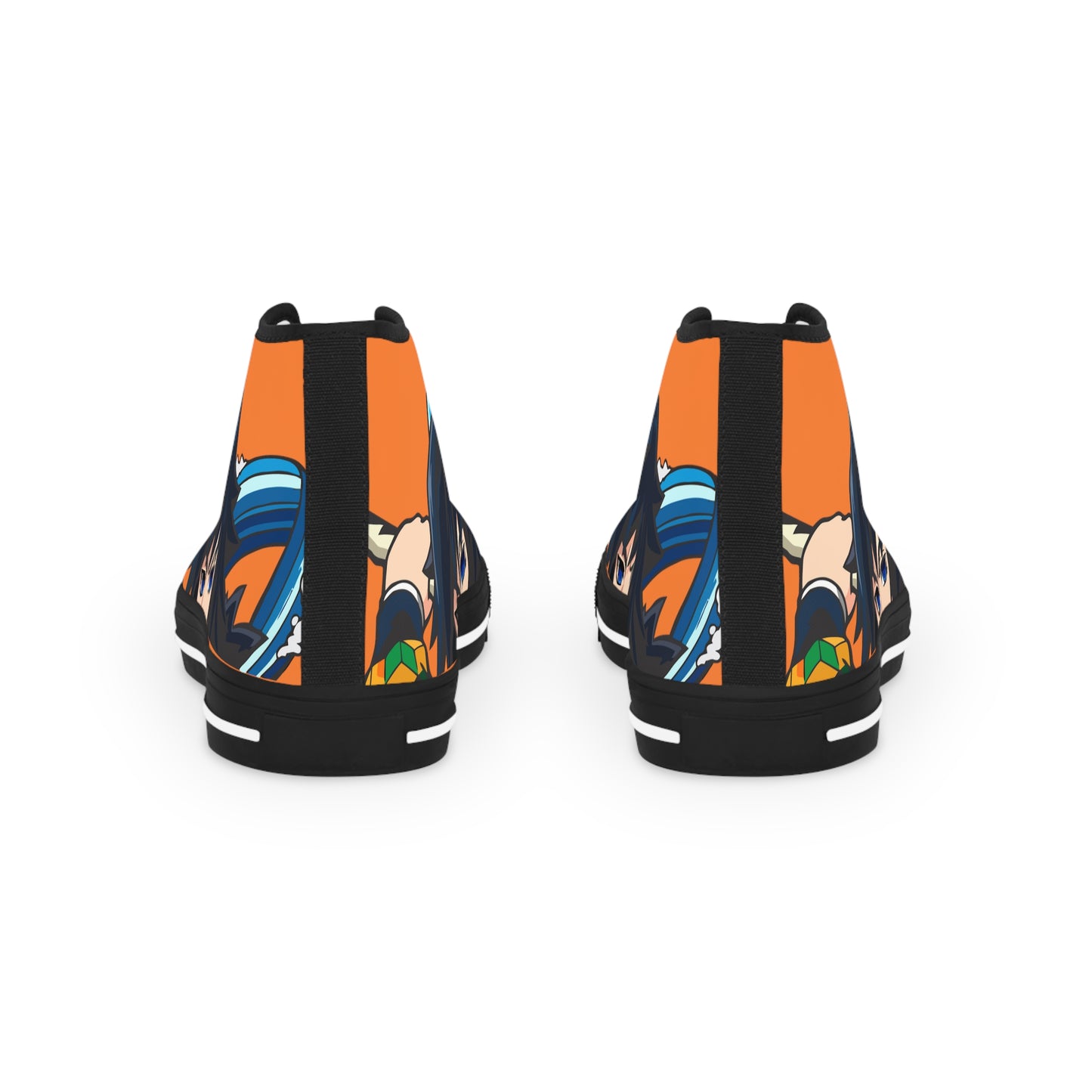 Demon Slayer - Few Words Tomioka Men's High Top Orange Sneakers