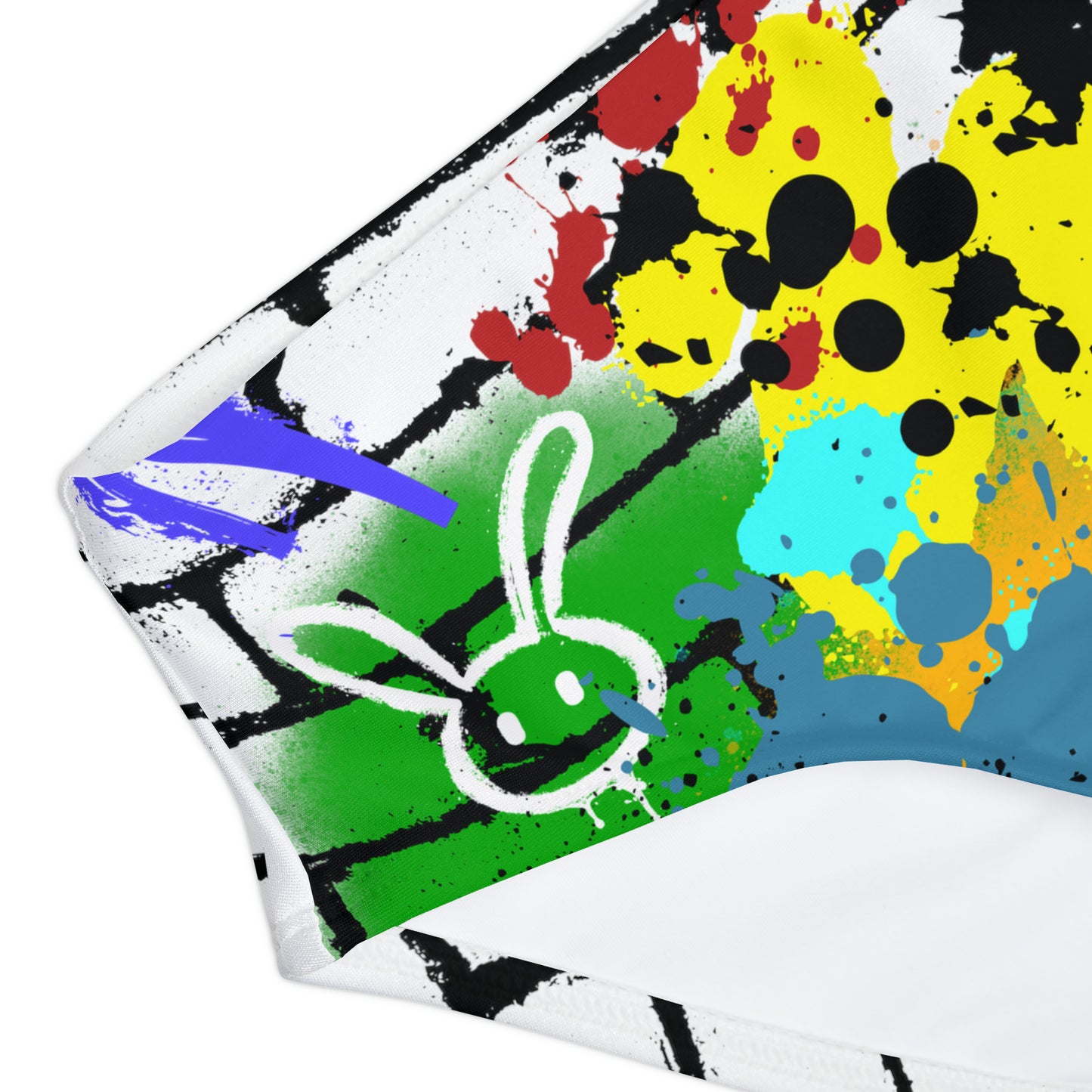 The Grumpy Cookies - Graffiti Girls Two Piece White Swimsuit