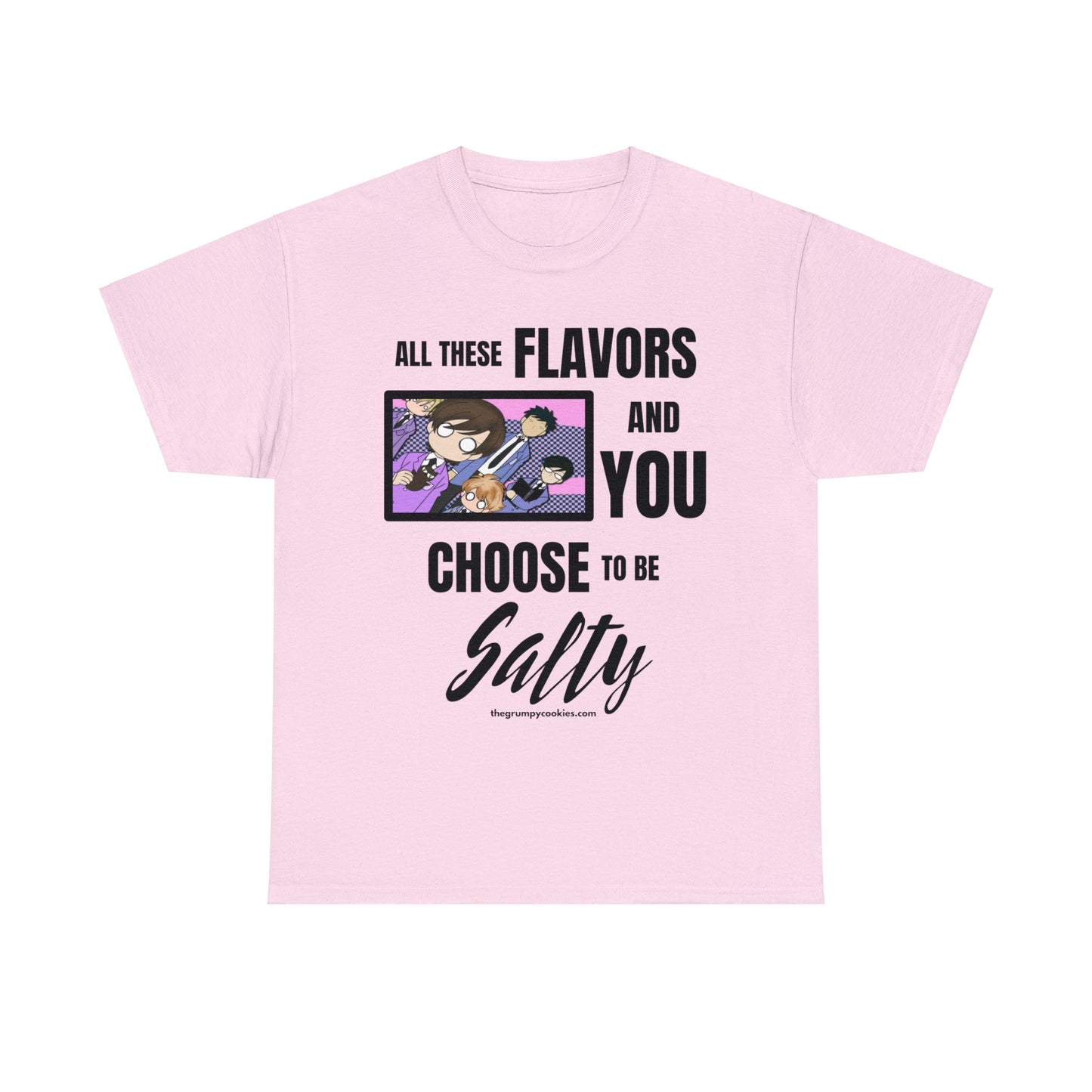 Ouran High School Host Club - Shocked Hosts Choose to Be Salty Unisex Heavy Cotton Tee