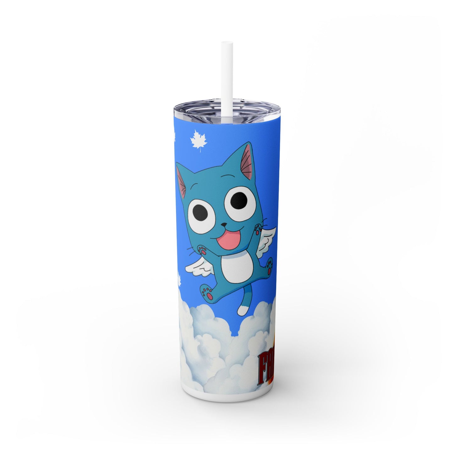 Fairy Tail - Happy As Can Be Skinny Tumbler with Straw, 20oz