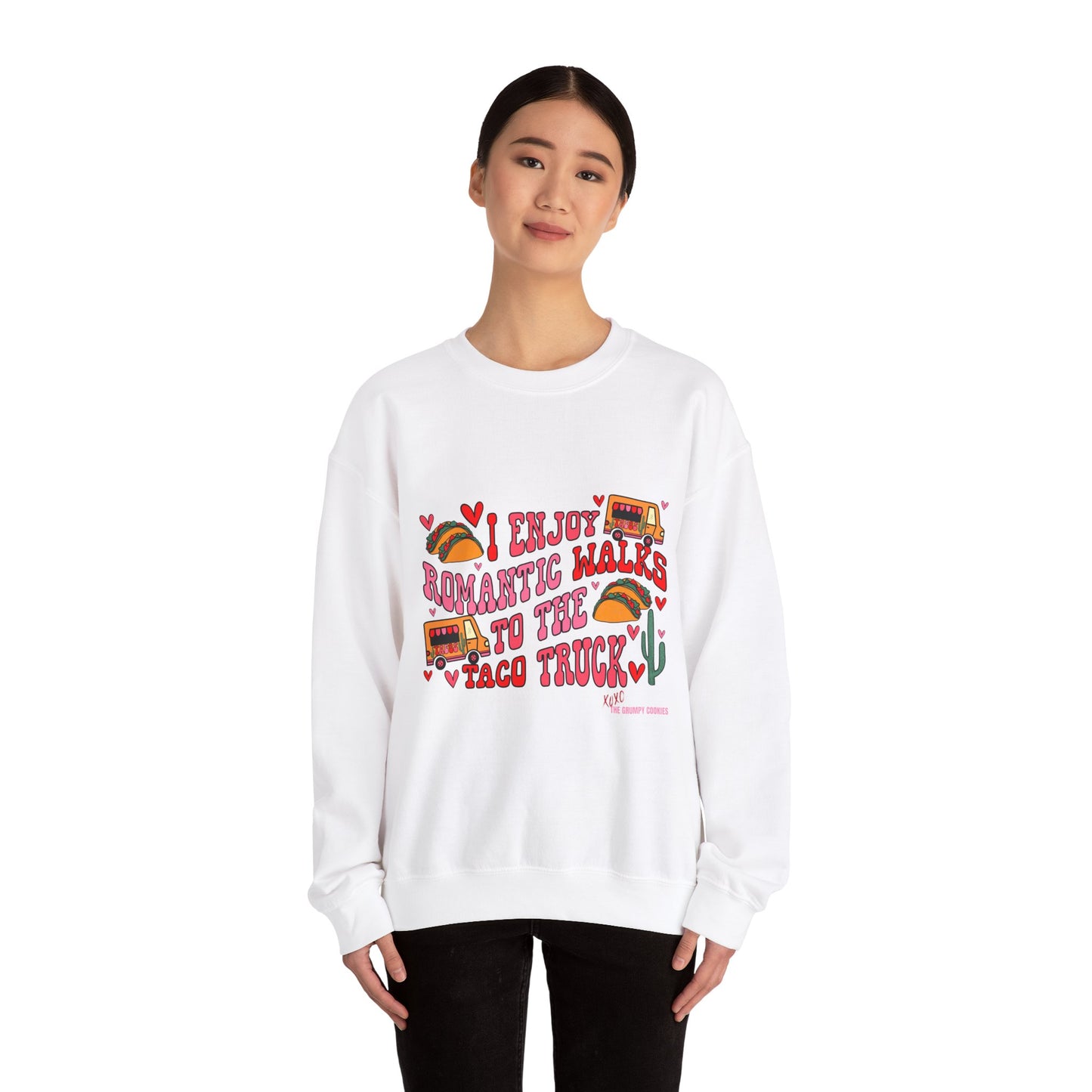 The Grumpy Cookies - Romance = Tacos Unisex Heavy Blend™ Crewneck Sweatshirt