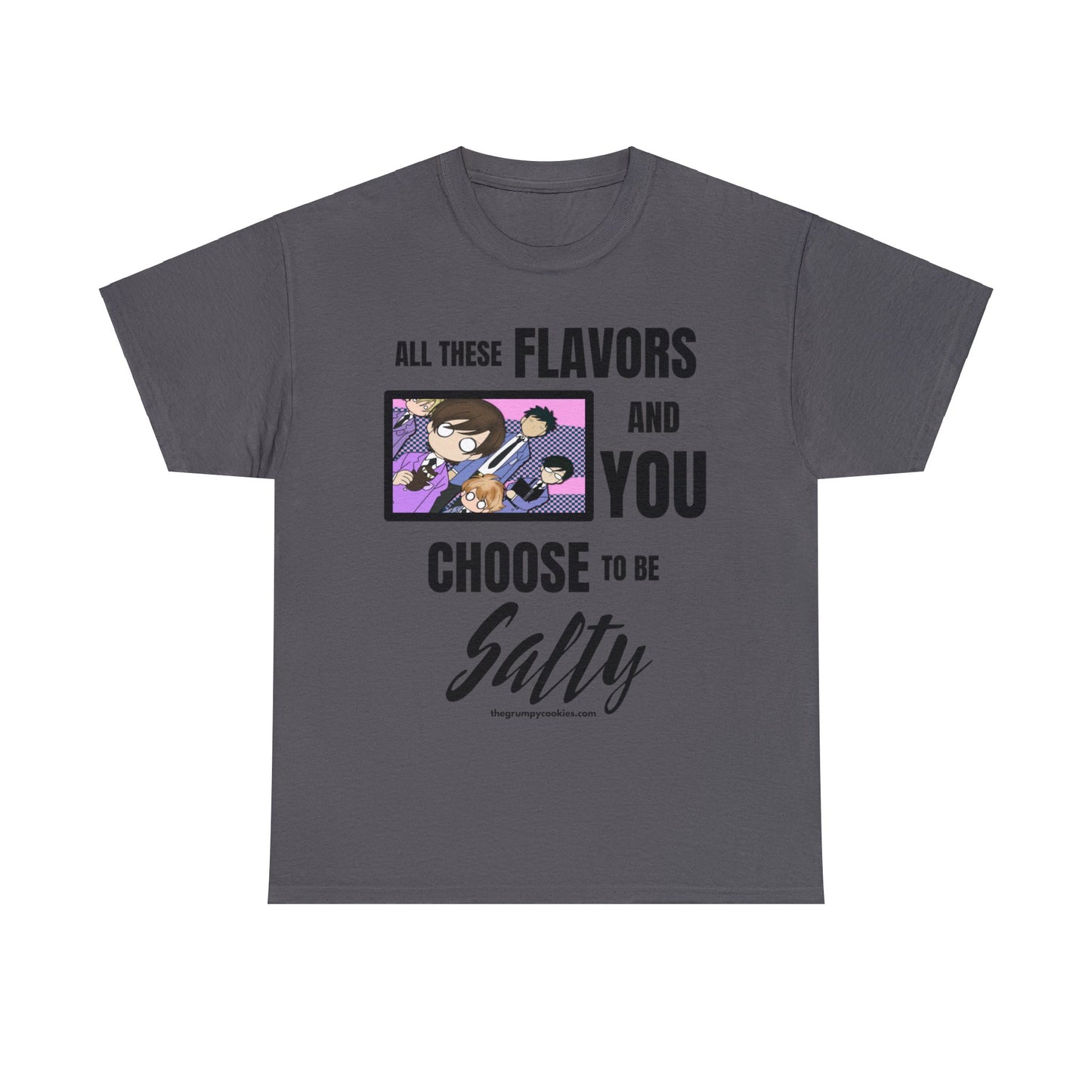 Ouran High School Host Club - Shocked Hosts Choose to Be Salty Unisex Heavy Cotton Tee