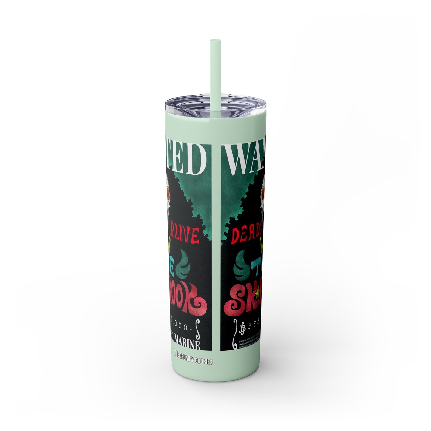 One Piece - Brook Wanted Poster Tumbler with Straw, 20oz
