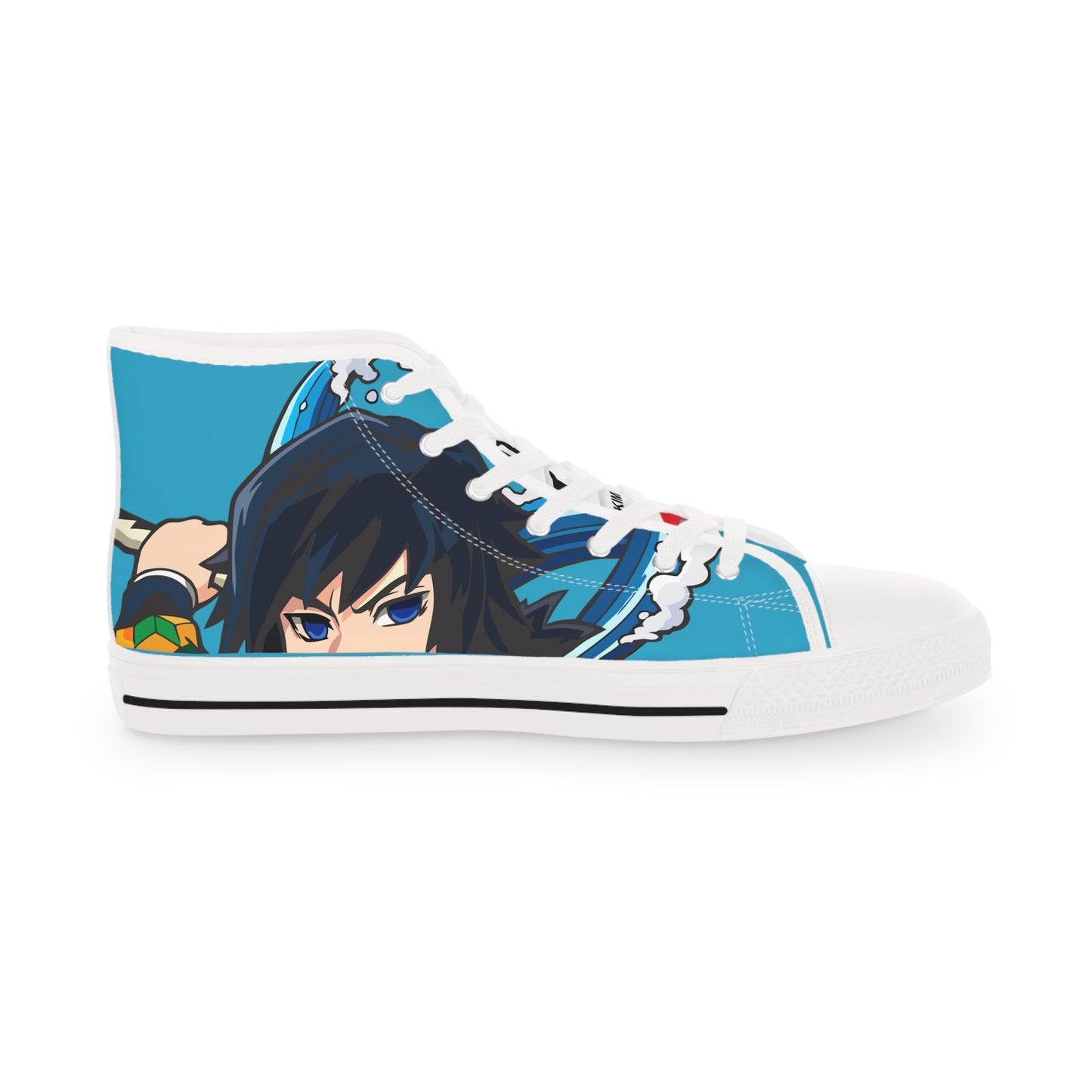 Demon Slayer - Few Words Tomioka Men's High Top Blue Sneakers