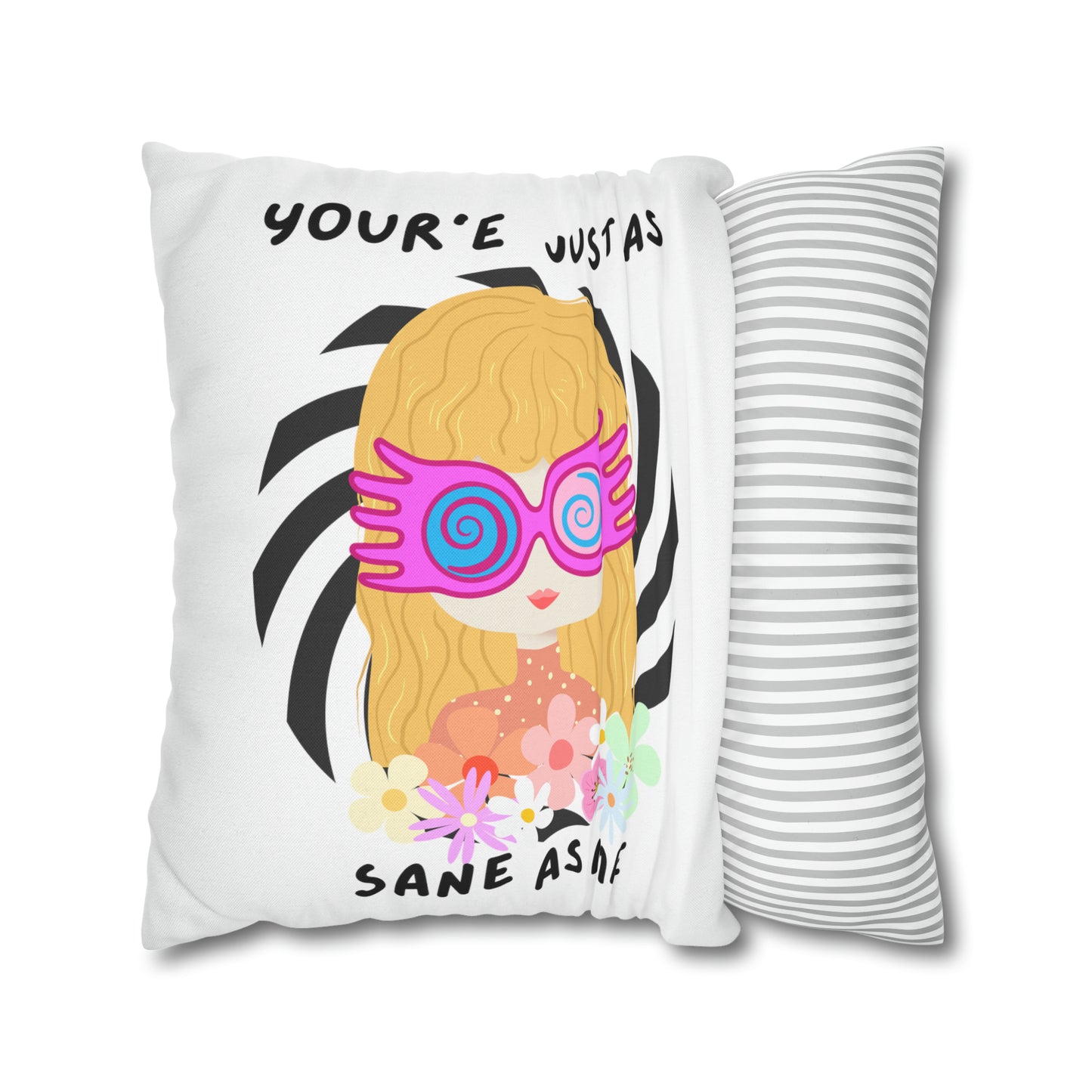 Harry Potter - Just as Sane Spun Polyester Square Pillow Case