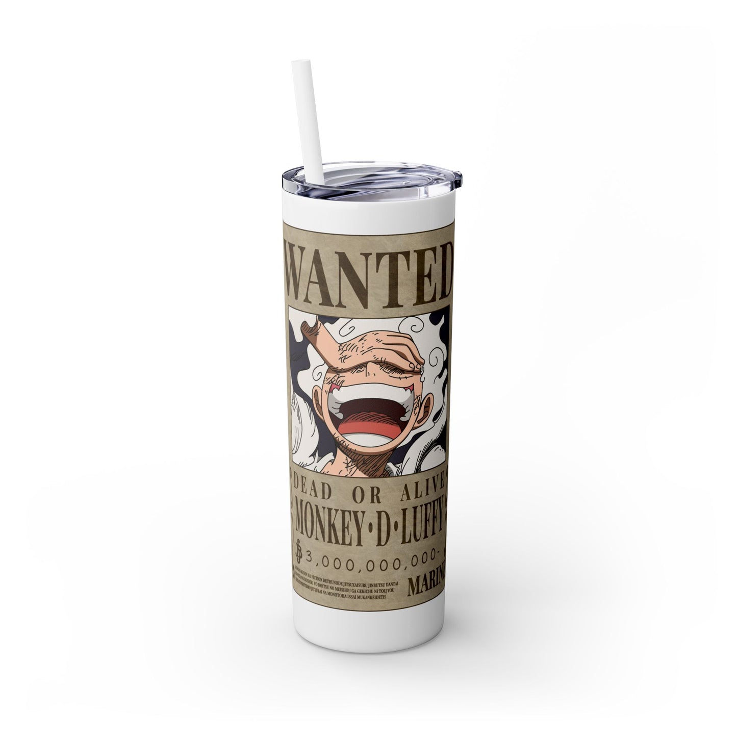 One Piece - Luffy Fifth Gear Skinny Tumbler with Straw, 20oz