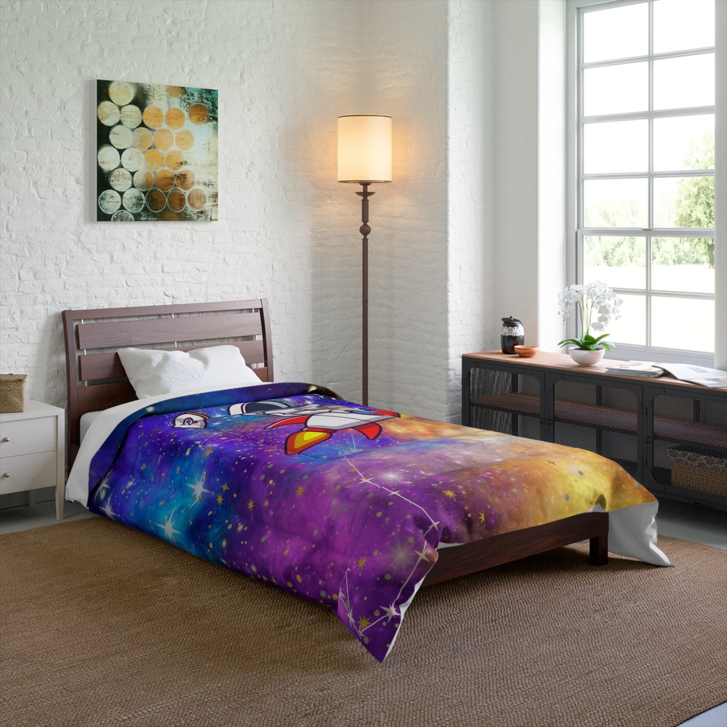 The Grumpy Cookies - Space Race Comforter