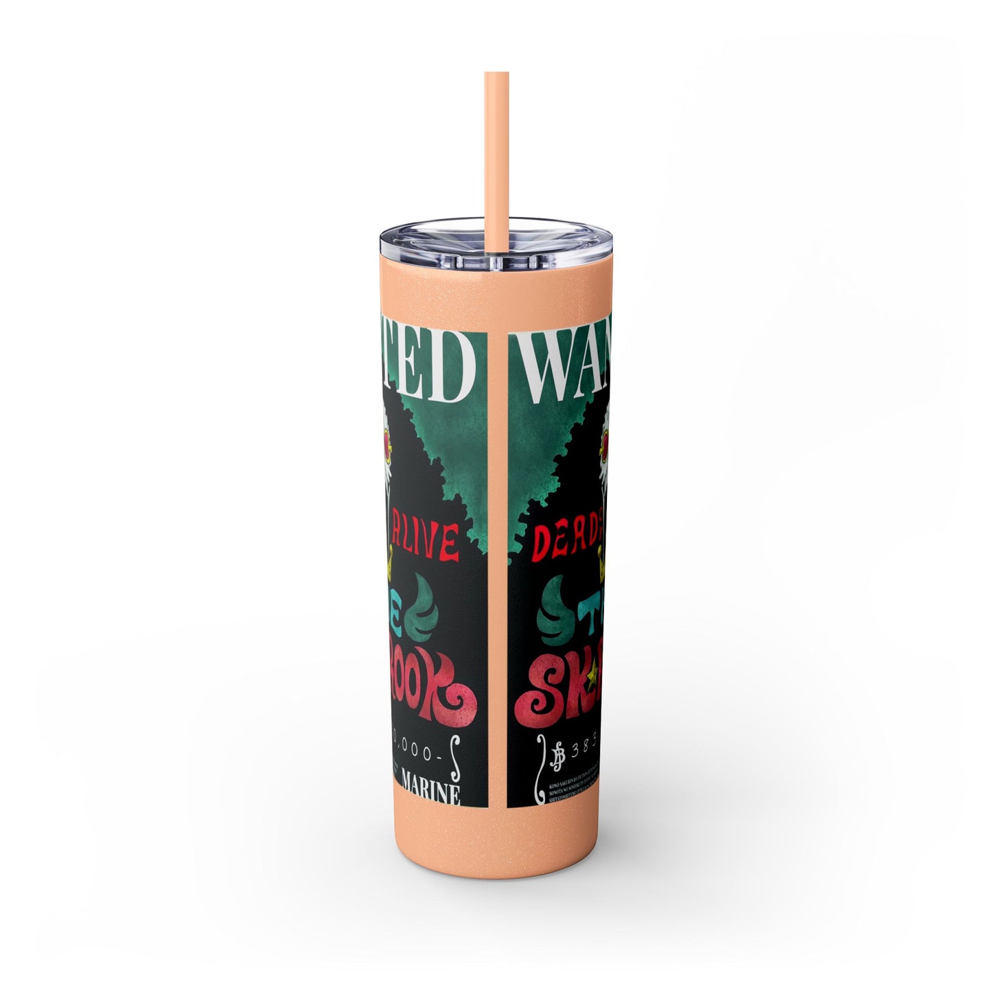 One Piece - Brook Wanted Poster Tumbler with Straw, 20oz