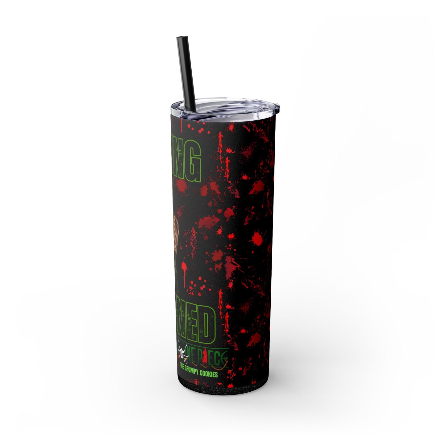 One Piece - Zoro Nothing Happened Skinny Tumbler with Straw, 20oz