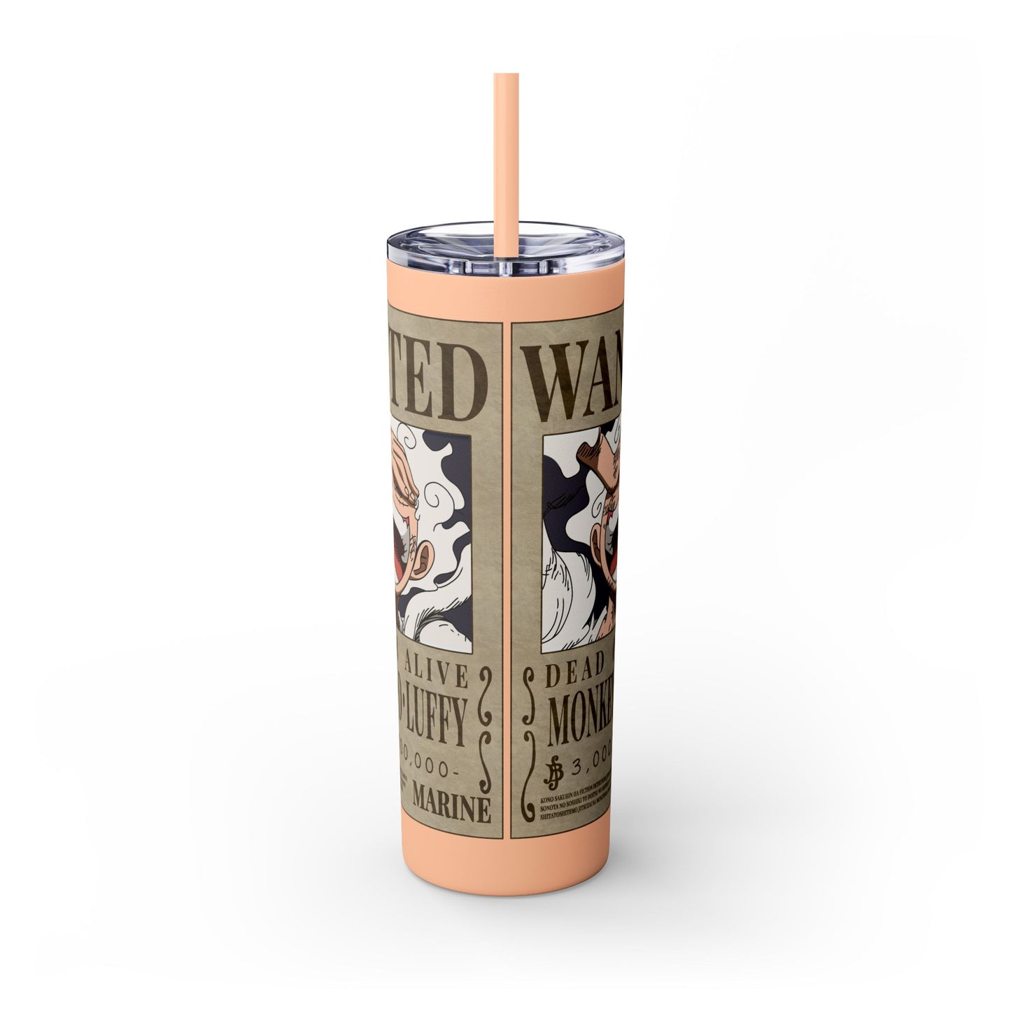 One Piece - Luffy Fifth Gear Skinny Tumbler with Straw, 20oz