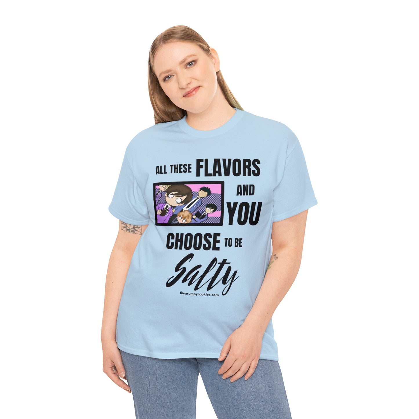 Ouran High School Host Club - Shocked Hosts Choose to Be Salty Unisex Heavy Cotton Tee