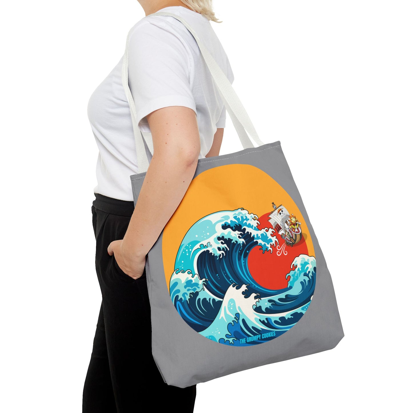 One Piece - Riding the Wave Grey Tote Bag