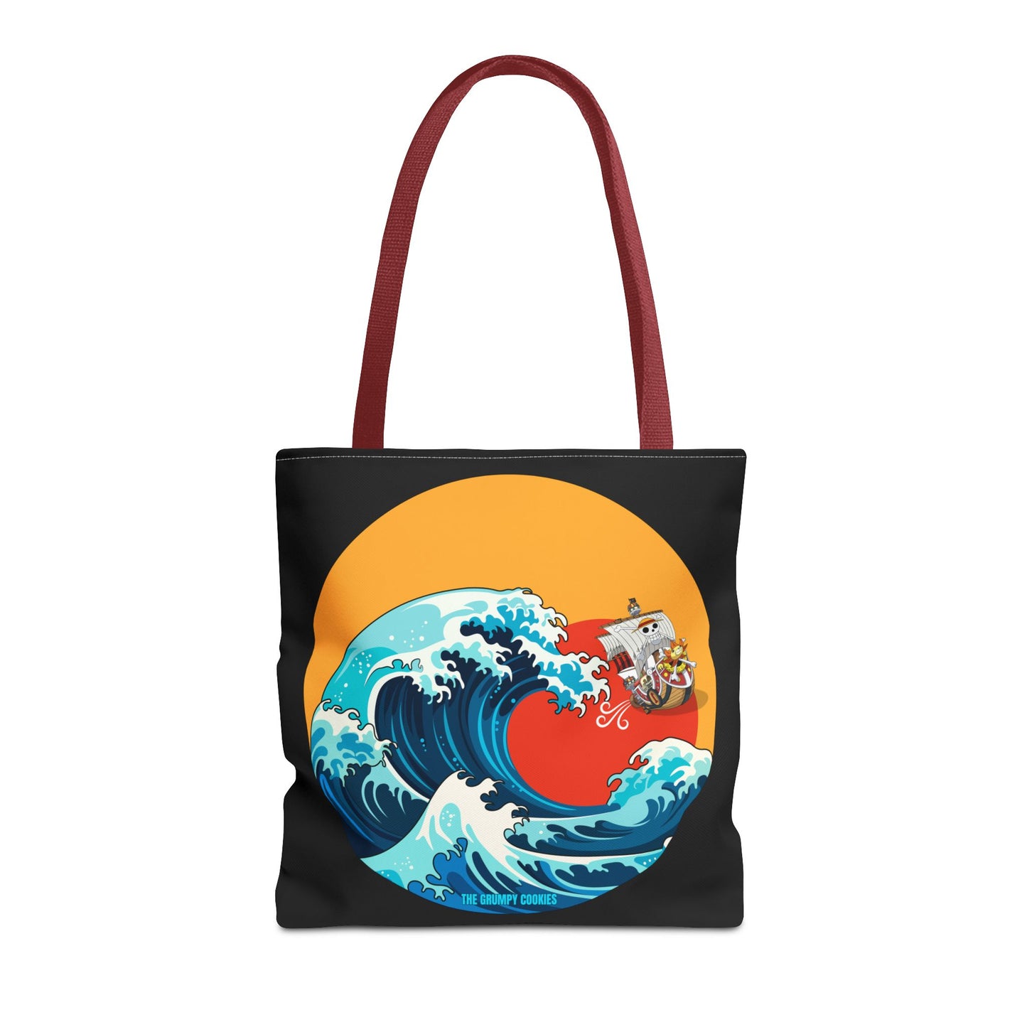 One Piece - Riding the Wave Black Tote Bag