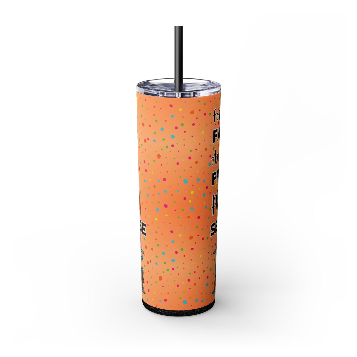 One Piece - Fast and Free Service Skinny Tumbler with Straw, 20oz