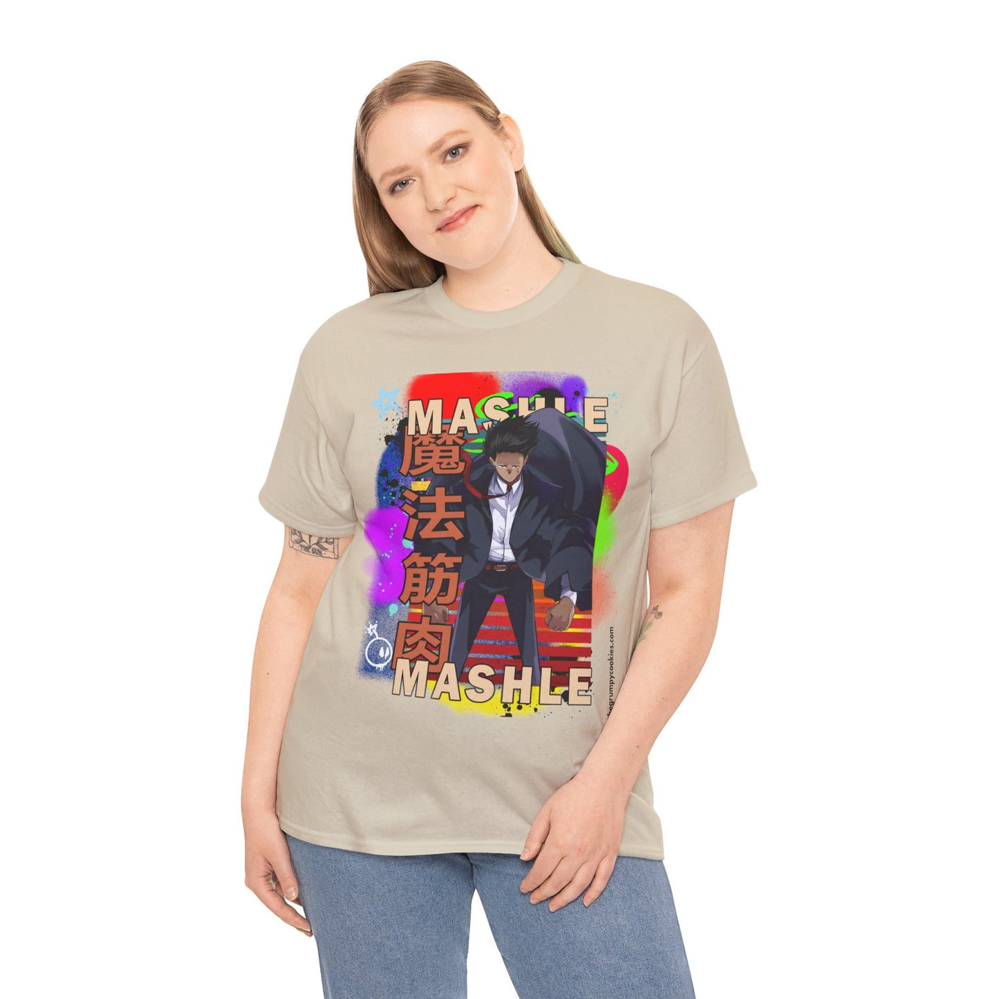 Mashle - Mash Burnedead Graffiti Unisex Heavy Cotton Tee