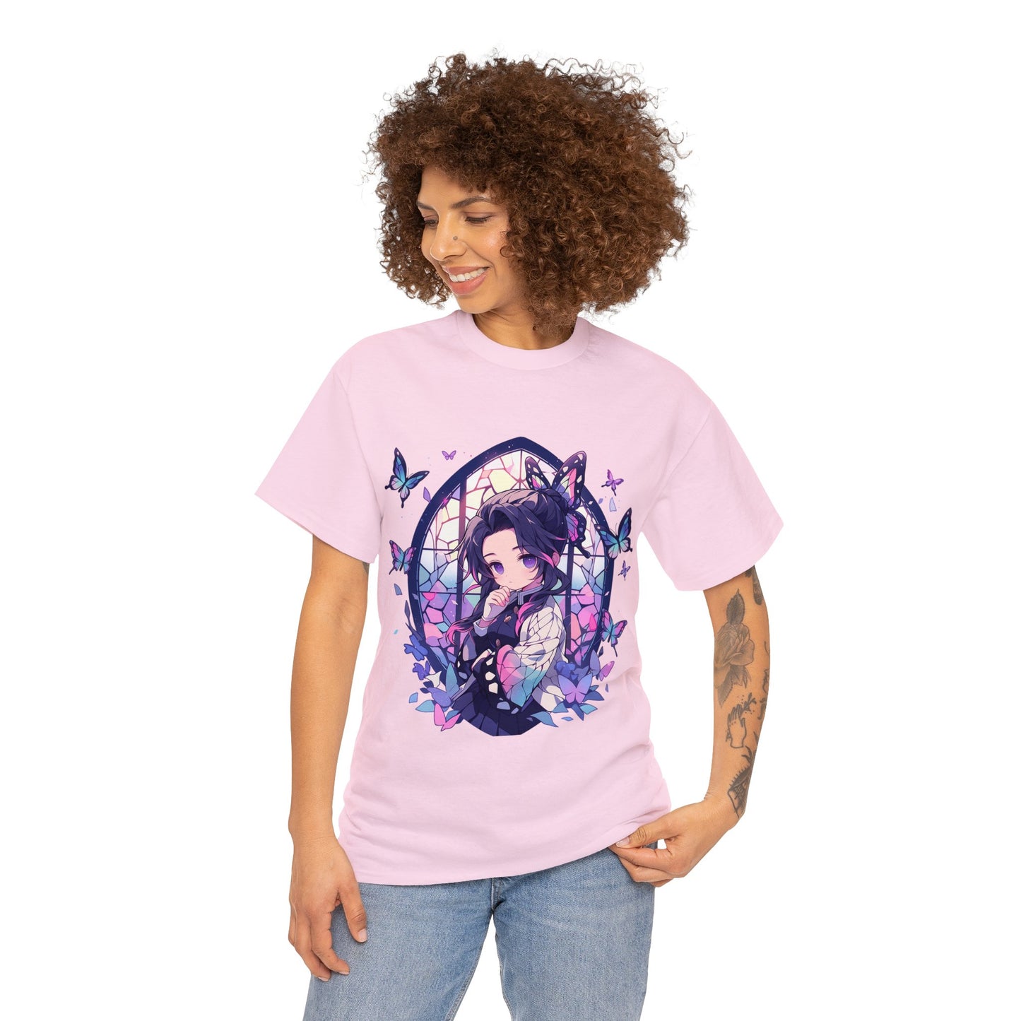 Demon Slayer - Stained Glass Shinobu Kocho Series Unisex Heavy Cotton Tee