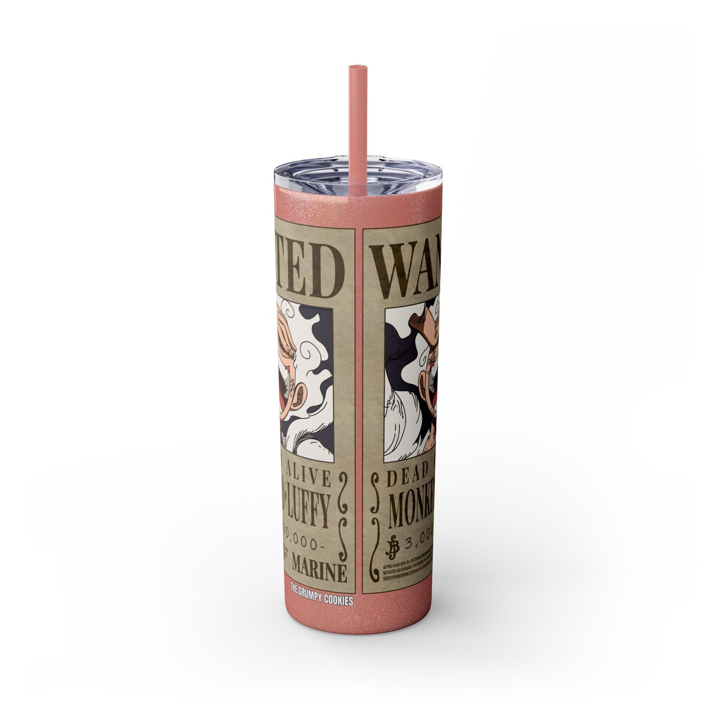 One Piece - Luffy Fifth Gear Skinny Tumbler with Straw, 20oz