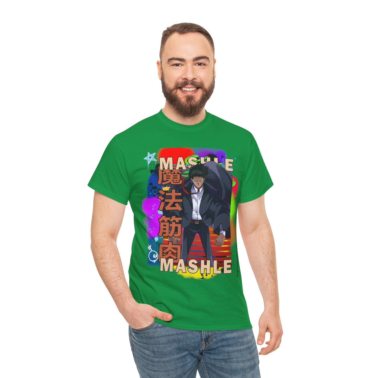 Mashle - Mash Burnedead Graffiti Unisex Heavy Cotton Tee