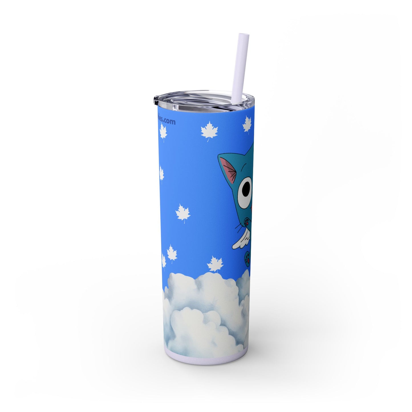 Fairy Tail - Happy As Can Be Skinny Tumbler with Straw, 20oz