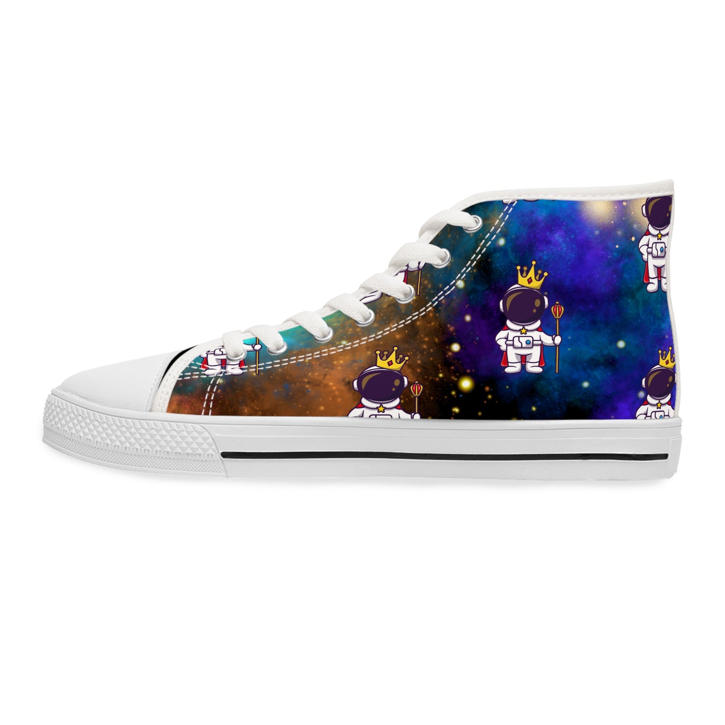 The Grumpy Cookies - Space King Women's Black High Top Sneakers
