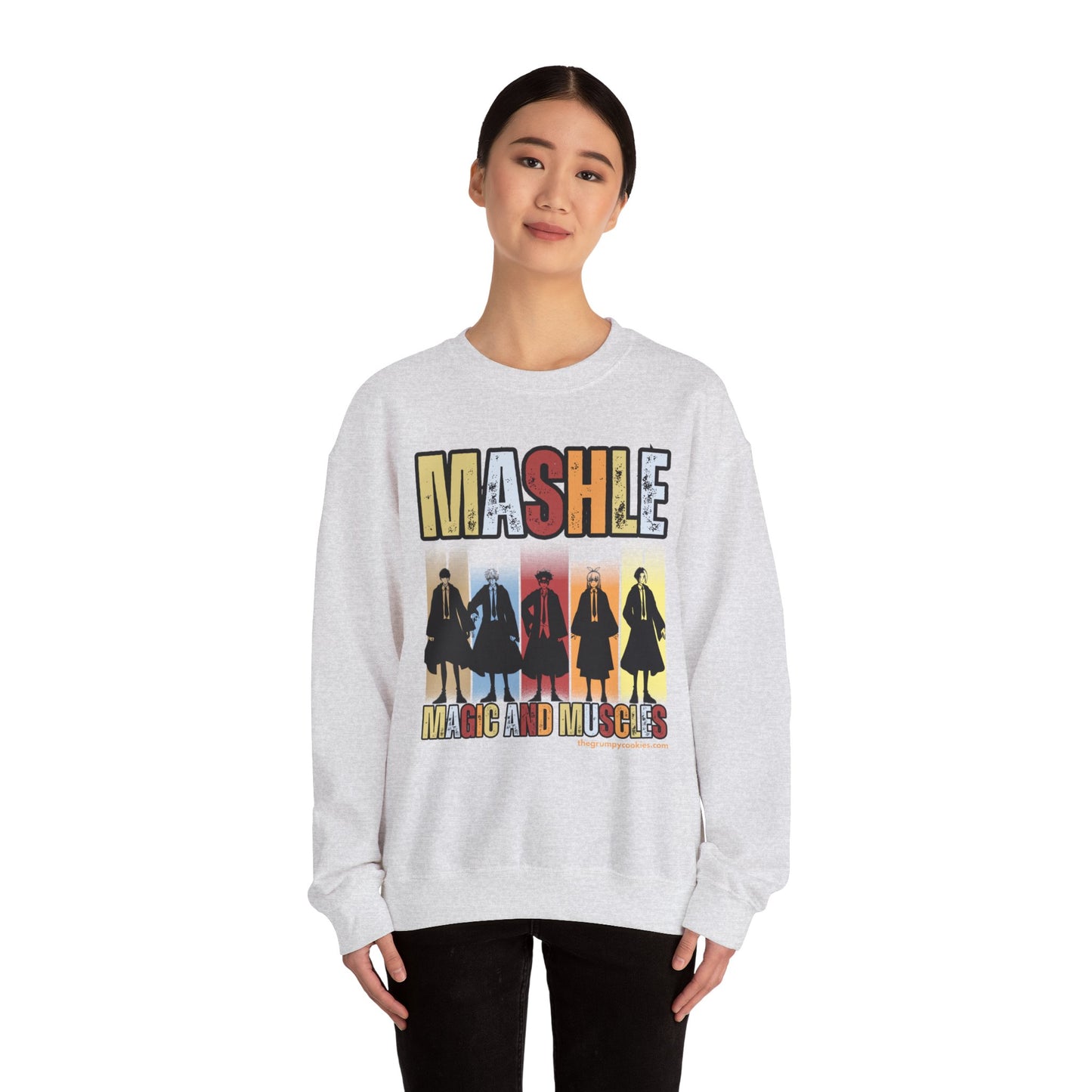 Mashle - Team No Magic Unisex Heavy Blend™ Crewneck Sweatshirt