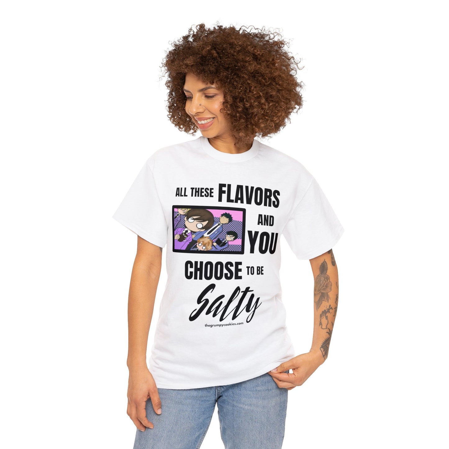 Ouran High School Host Club - Shocked Hosts Choose to Be Salty Unisex Heavy Cotton Tee