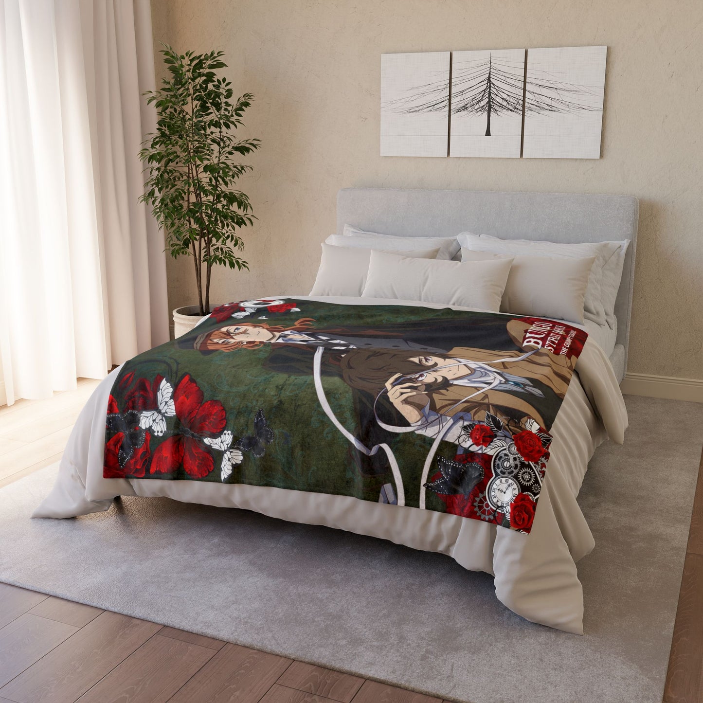 Bungo Stray Dogs - Twin Dark Polyester Blanket