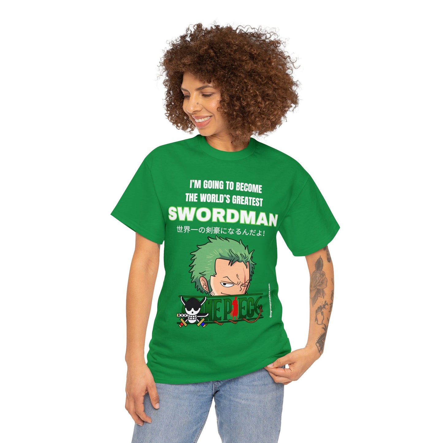 One Piece - World's Greatest Swordsman Unisex Heavy Cotton Tee