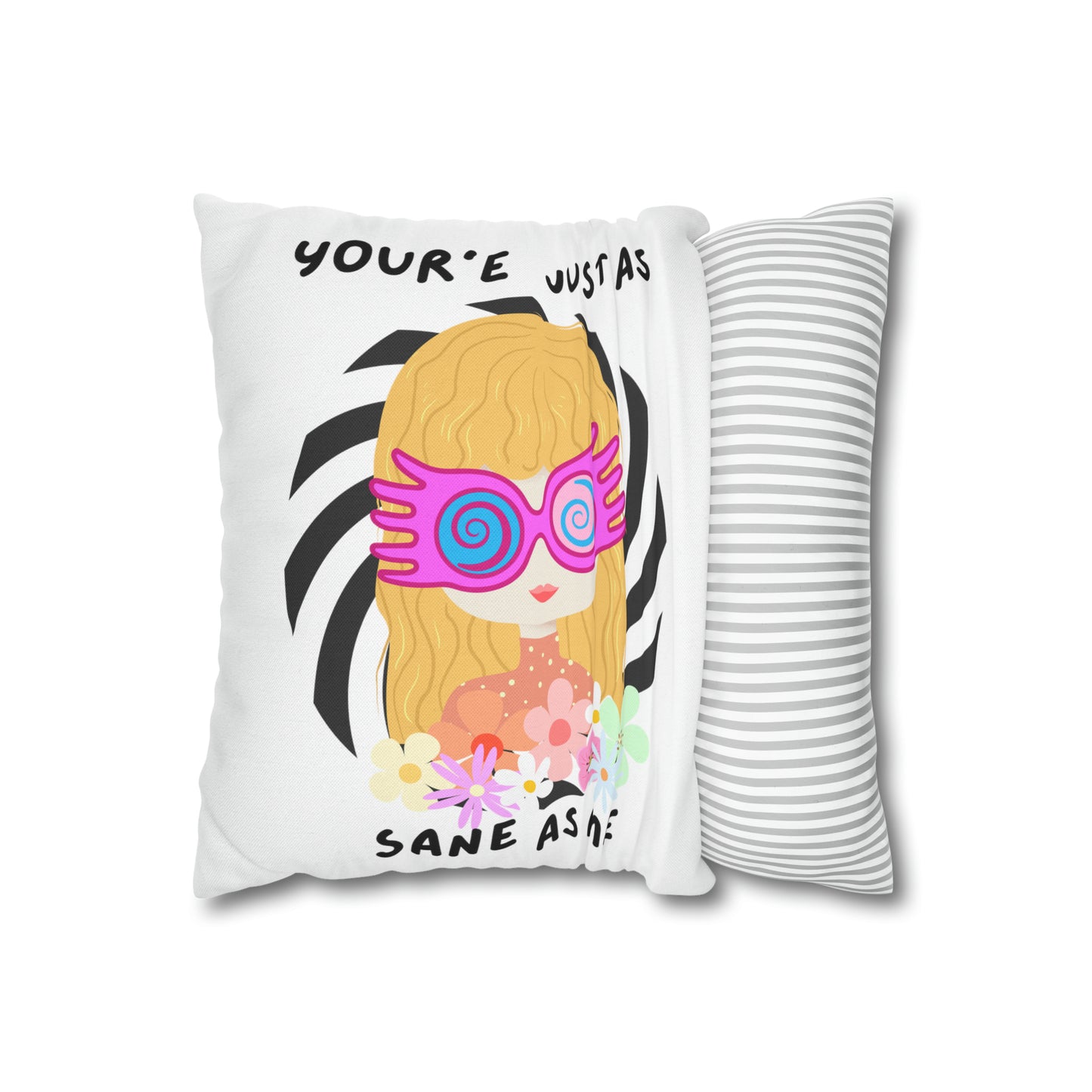 Harry Potter - Just as Sane Spun Polyester Square Pillow Case