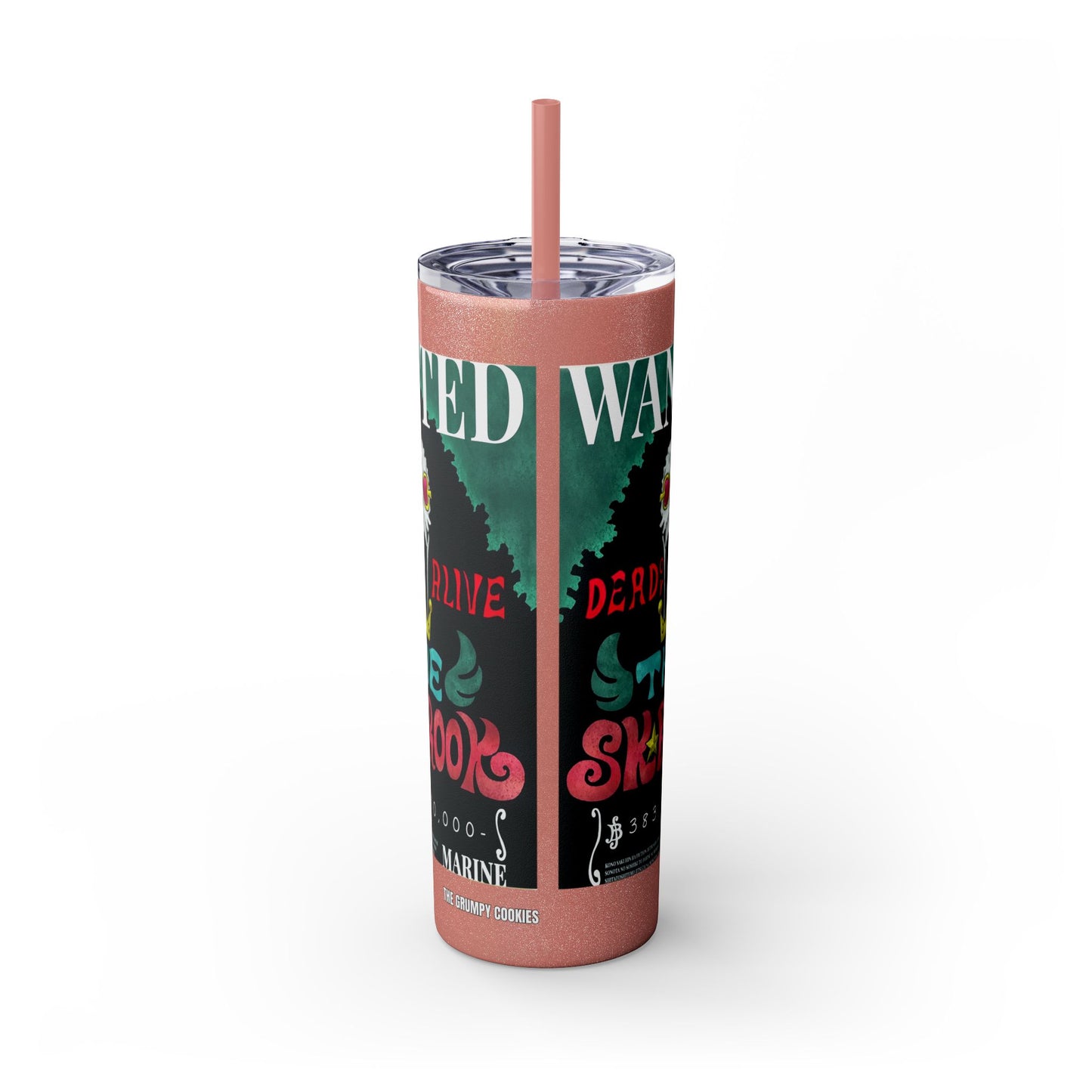 One Piece - Brook Wanted Poster Tumbler with Straw, 20oz