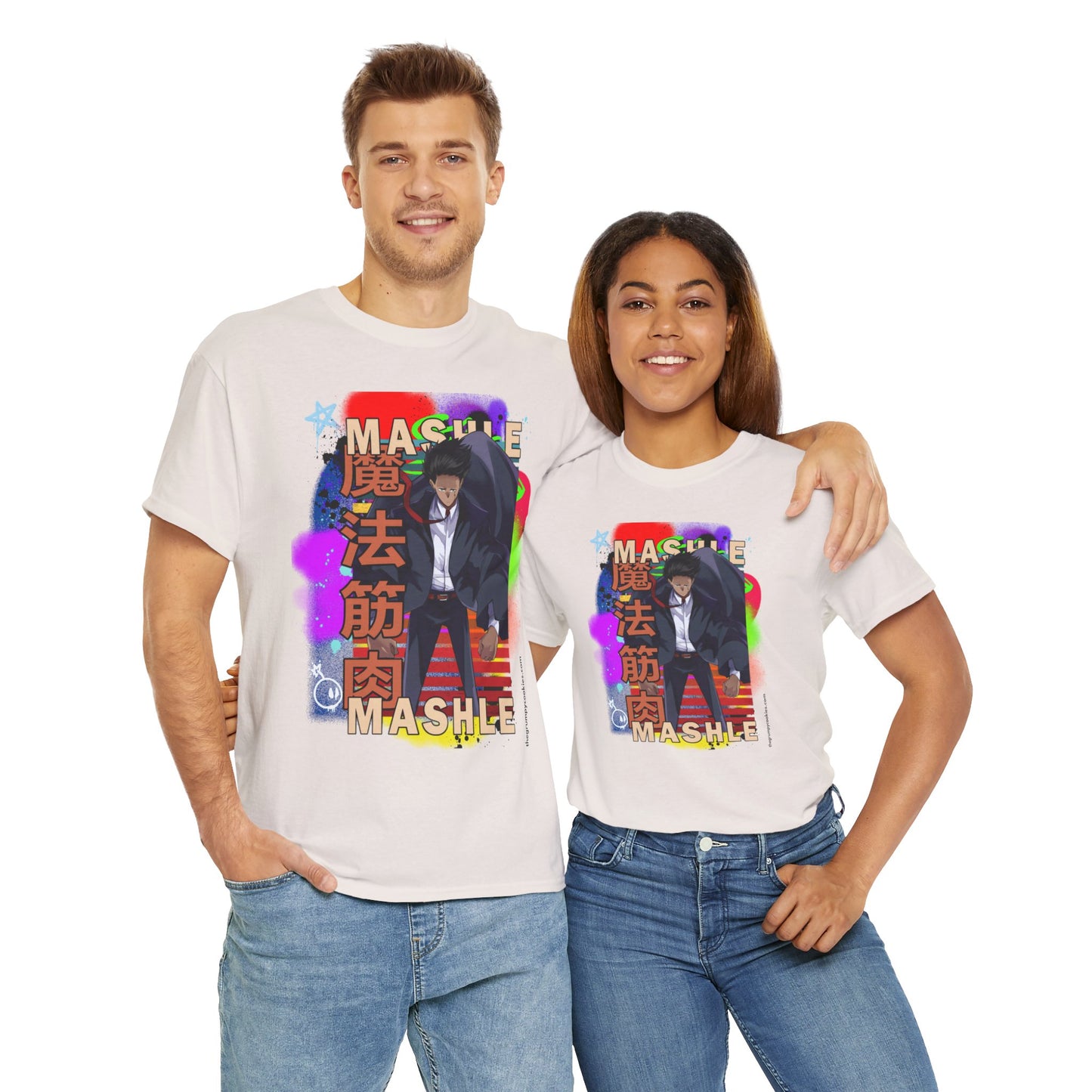 Mashle - Mash Burnedead Graffiti Unisex Heavy Cotton Tee