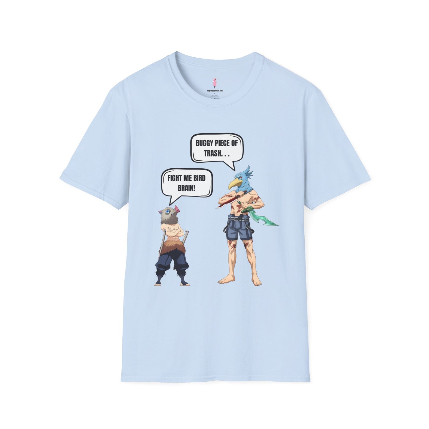 Shangri-la Frontier vs Demon Slayer- Boar Head vs Bird Brain Graphic Tee