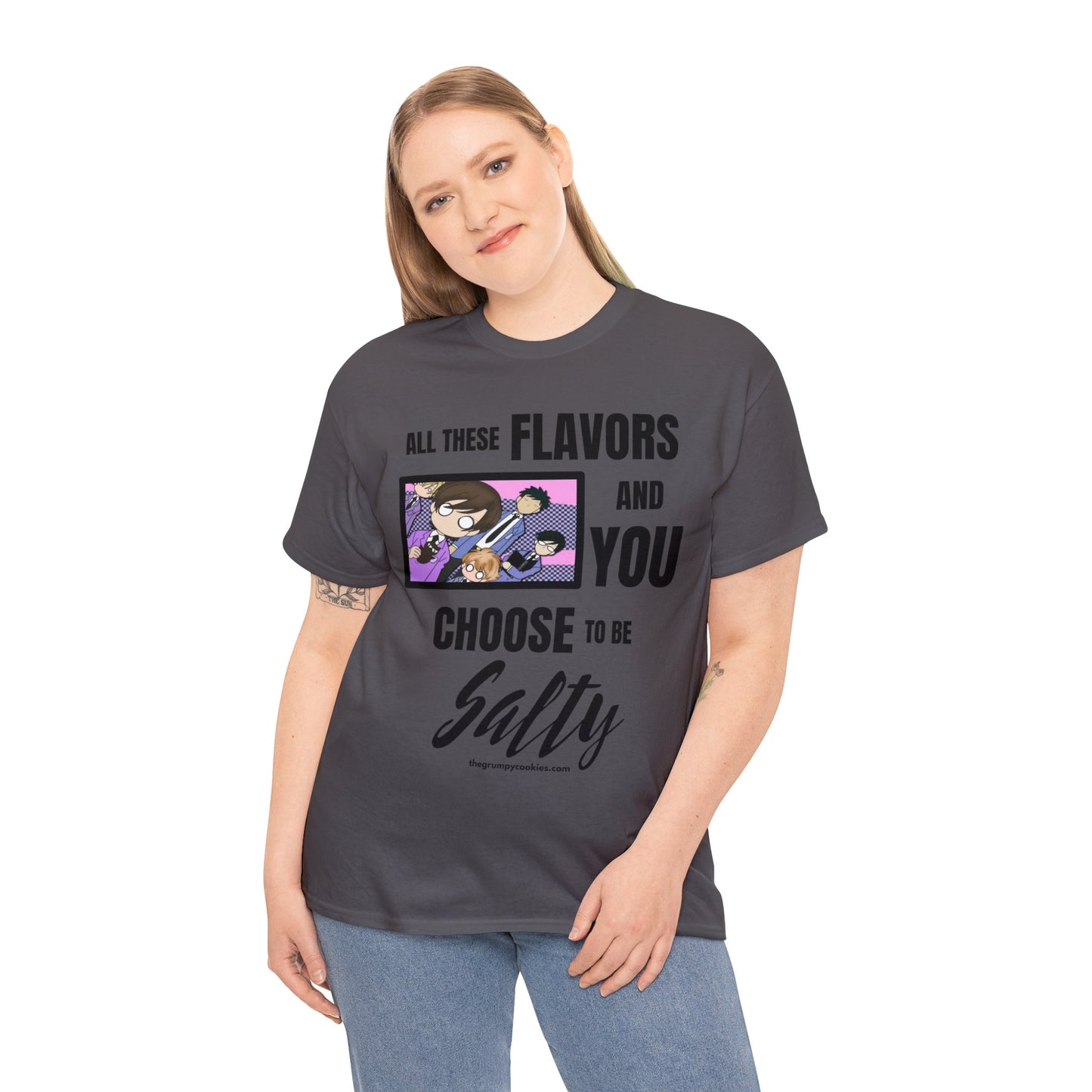 Ouran High School Host Club - Shocked Hosts Choose to Be Salty Unisex Heavy Cotton Tee