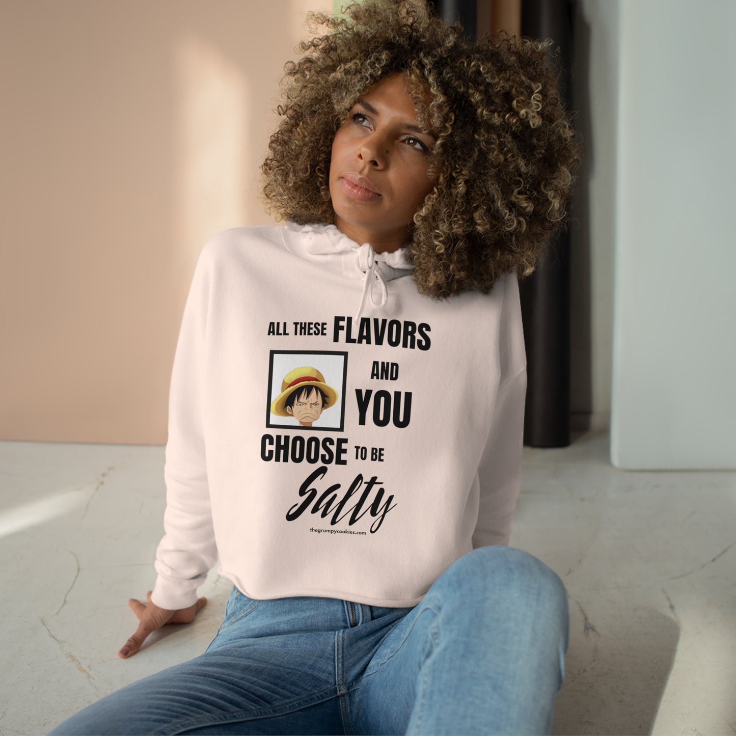 One Piece - Luffy Choose to Be Salty Crop Hoodie