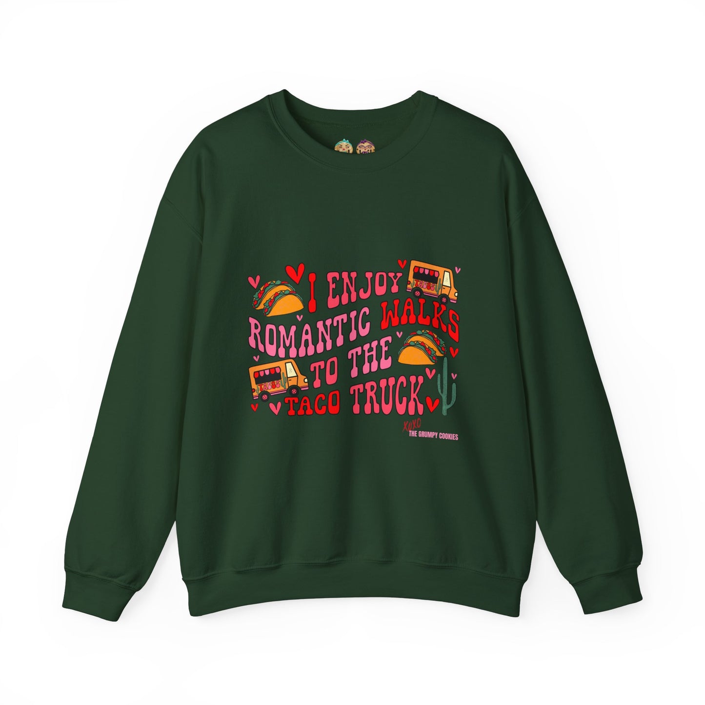 The Grumpy Cookies - Romance = Tacos Unisex Heavy Blend™ Crewneck Sweatshirt