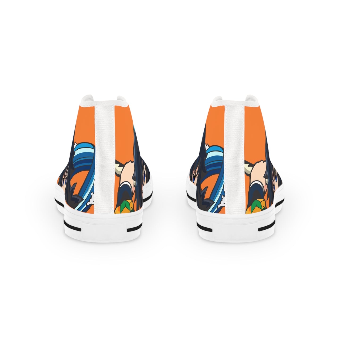 Demon Slayer - Few Words Tomioka Men's High Top Orange Sneakers