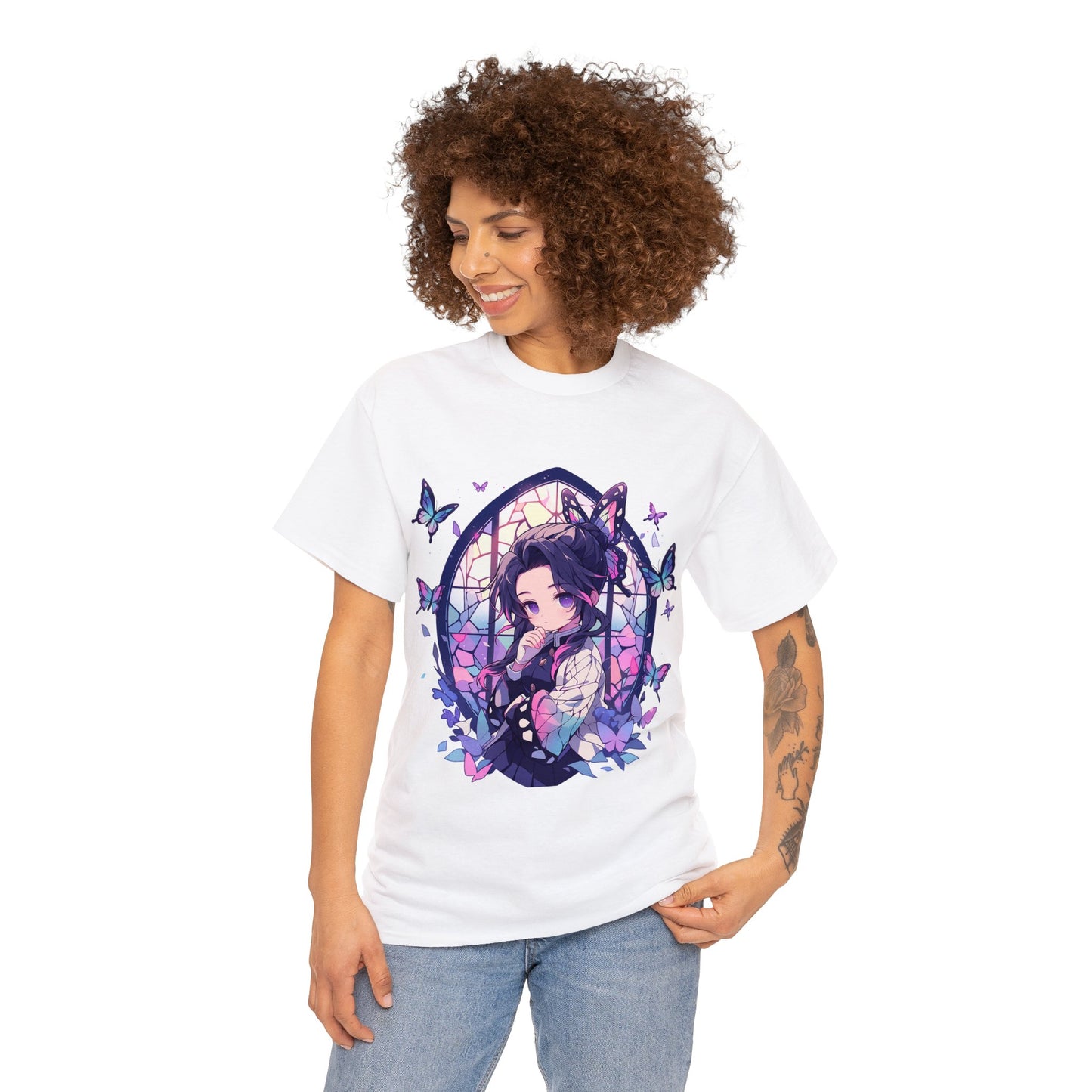Demon Slayer - Stained Glass Shinobu Kocho Series Unisex Heavy Cotton Tee