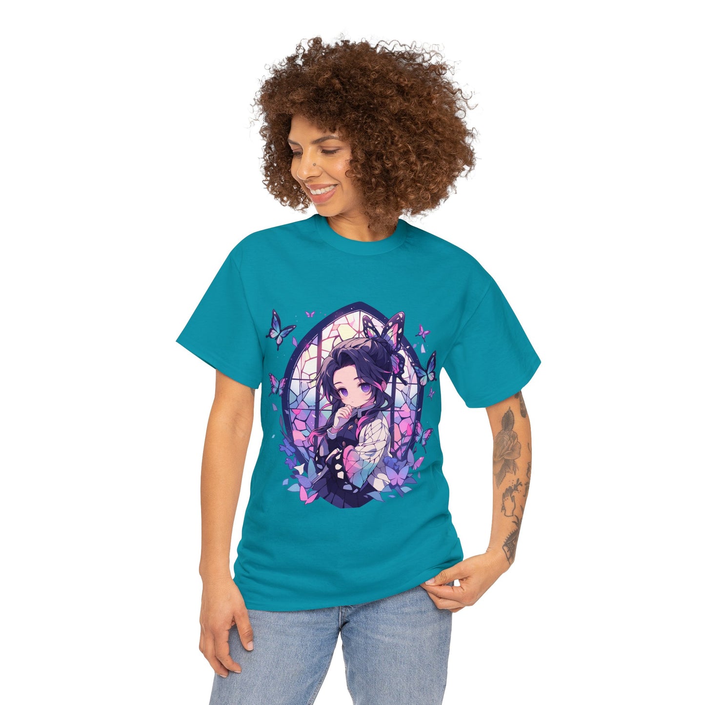 Demon Slayer - Stained Glass Shinobu Kocho Series Unisex Heavy Cotton Tee