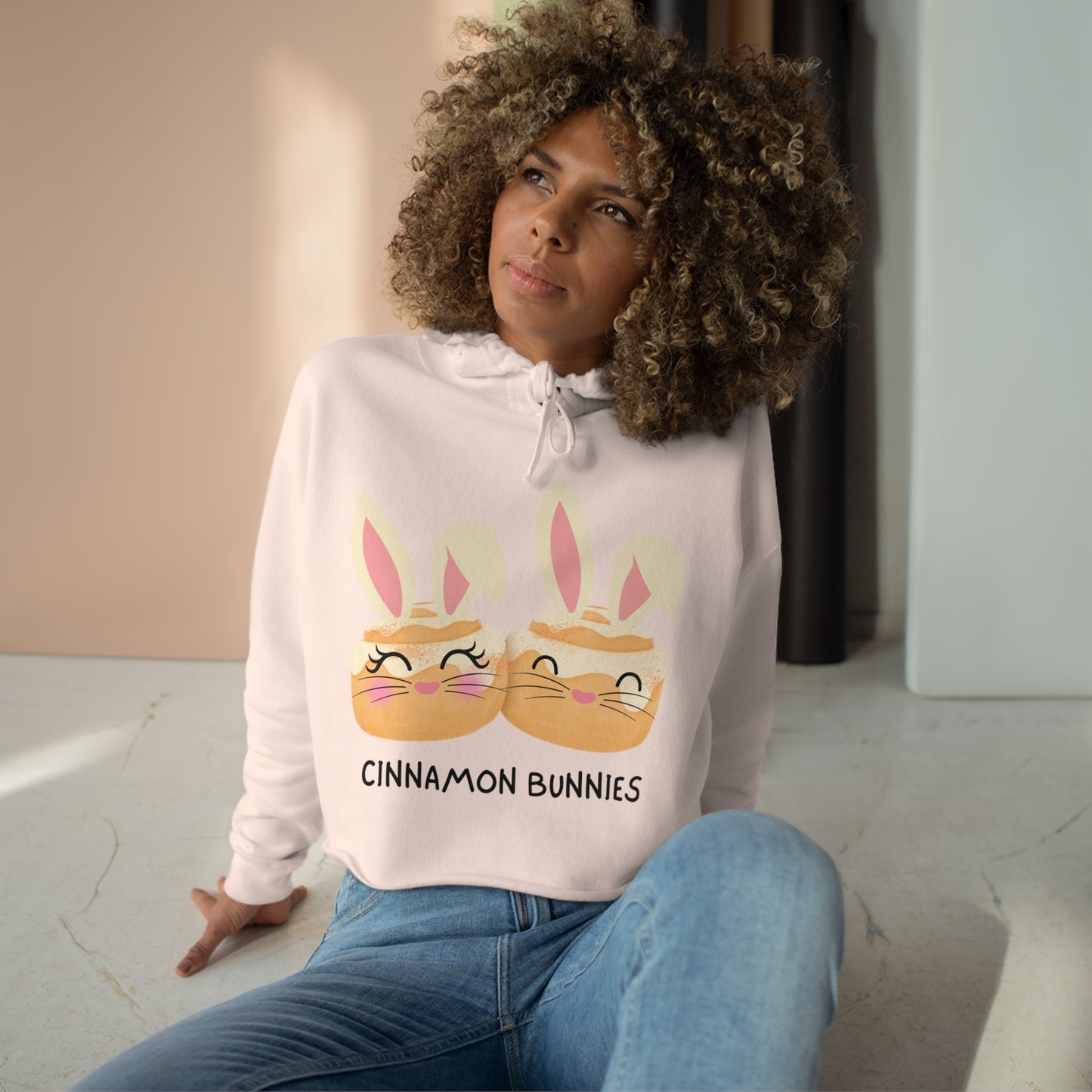 The Grumpy Cookies - Cinnamon Bunnies Crop Hoodie