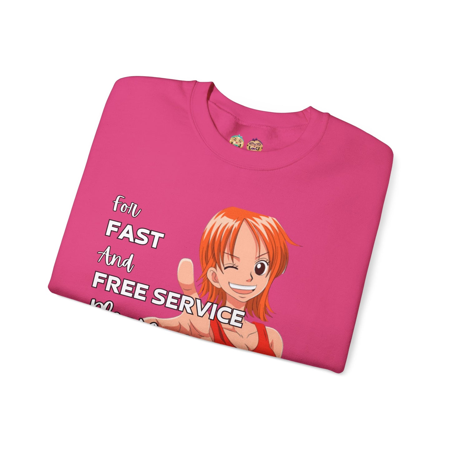 One Piece - Fast and Free Service Unisex Heavy Blend™ Crewneck Sweatshirt