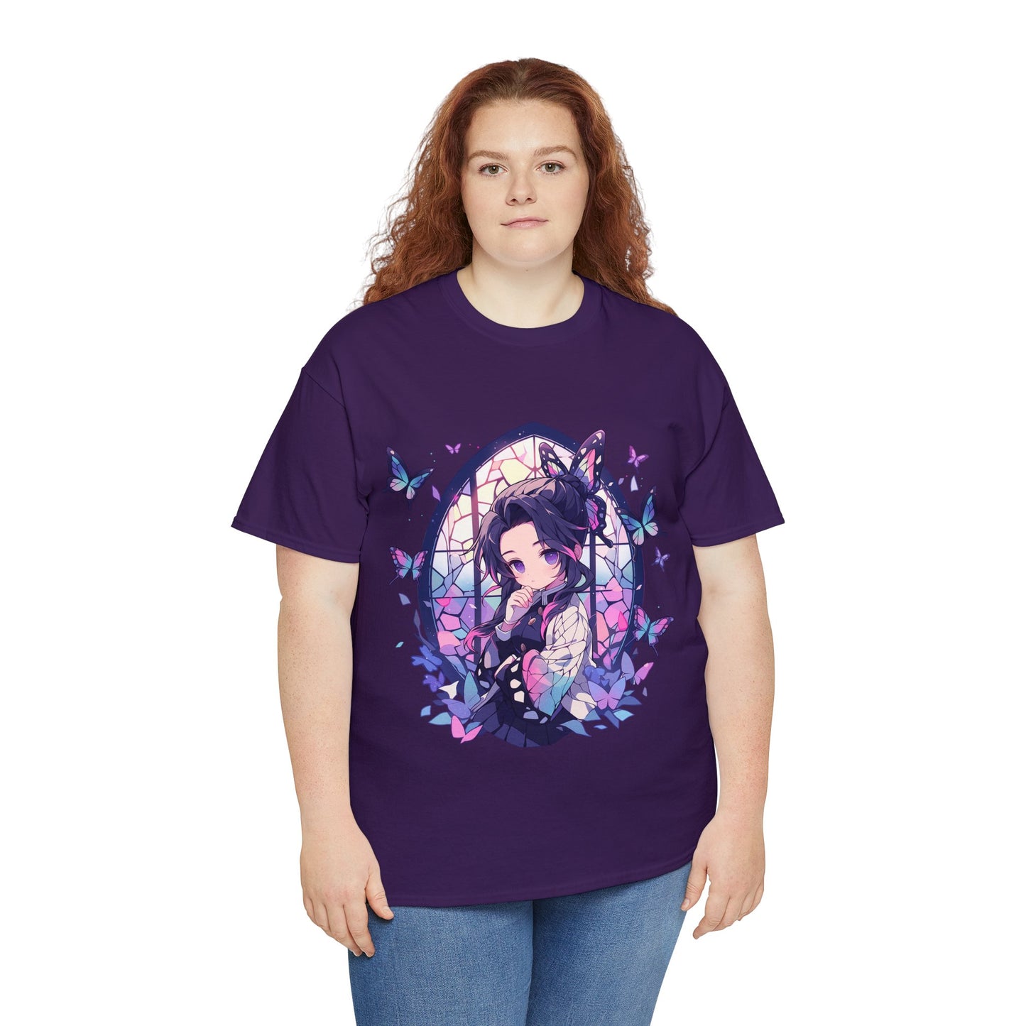 Demon Slayer - Stained Glass Shinobu Kocho Series Unisex Heavy Cotton Tee