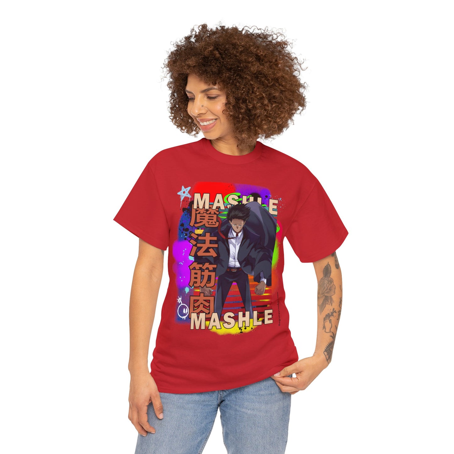 Mashle - Mash Burnedead Graffiti Unisex Heavy Cotton Tee
