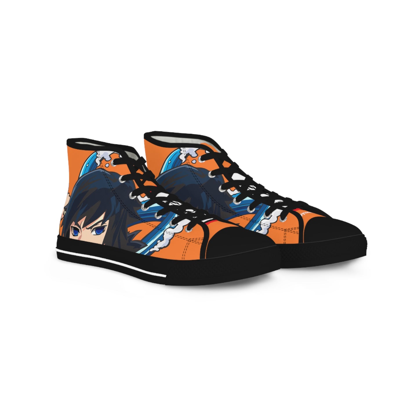 Demon Slayer - Few Words Tomioka Men's High Top Orange Sneakers