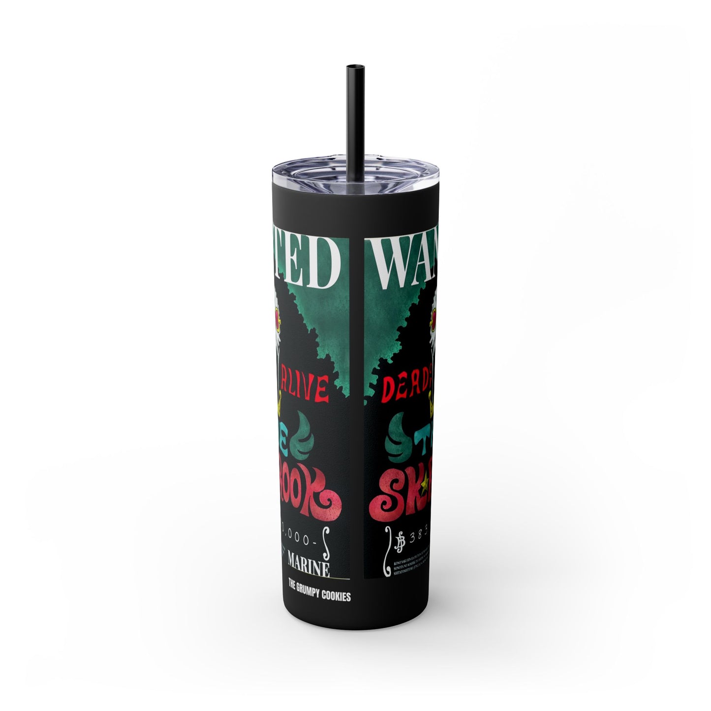 One Piece - Brook Wanted Poster Tumbler with Straw, 20oz