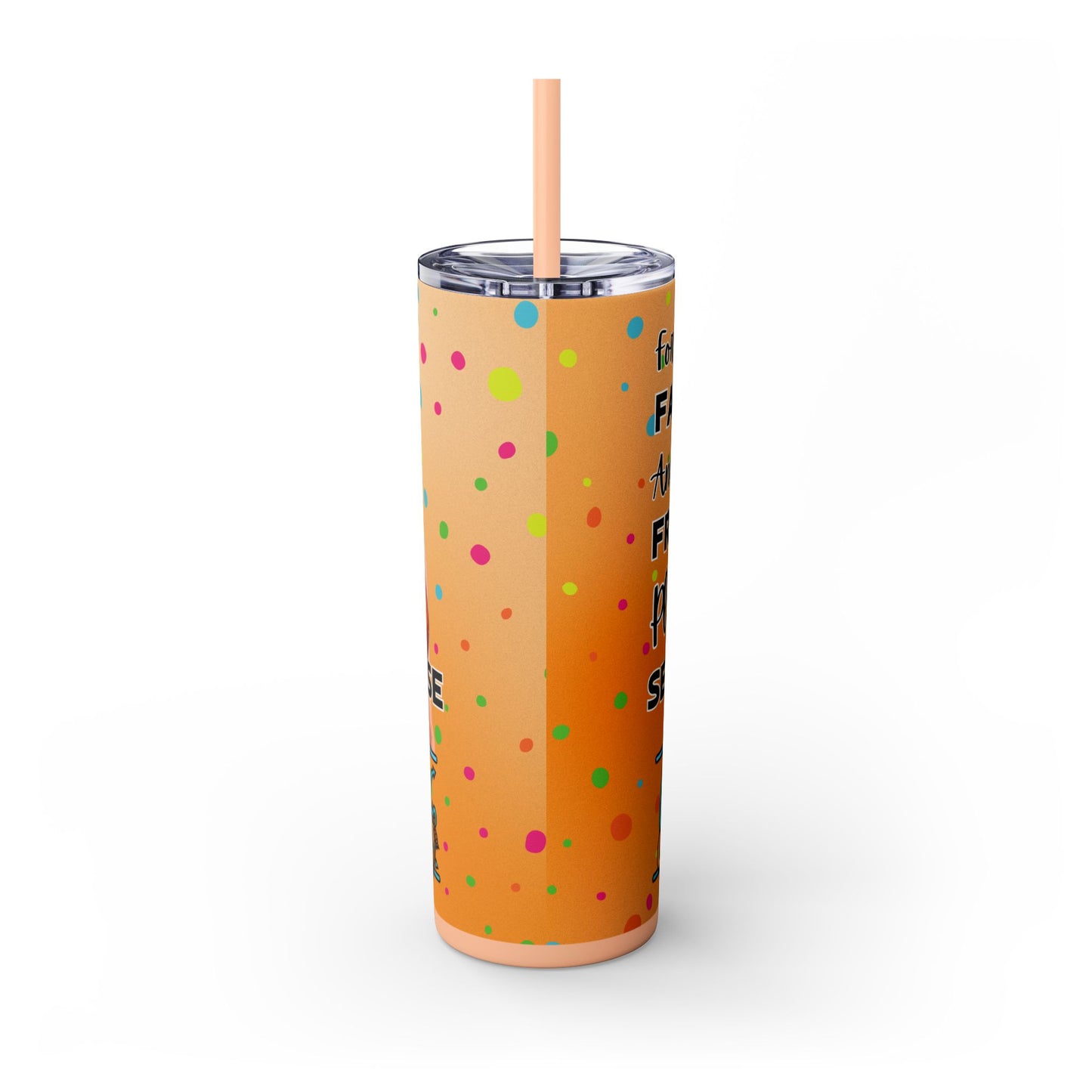 One Piece - Fast and Free Service Skinny Tumbler with Straw, 20oz