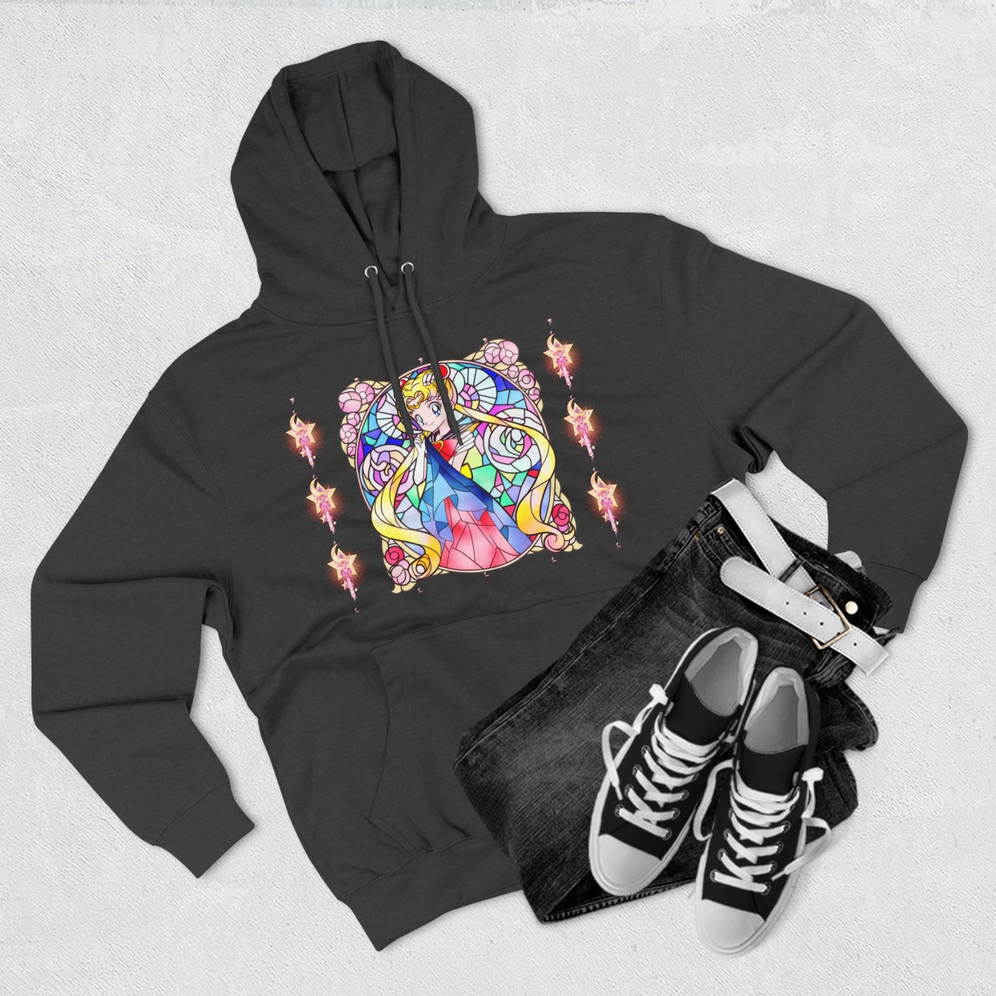 Sailor Moon - Stained Glass Sailor Power Pullover Hoodie